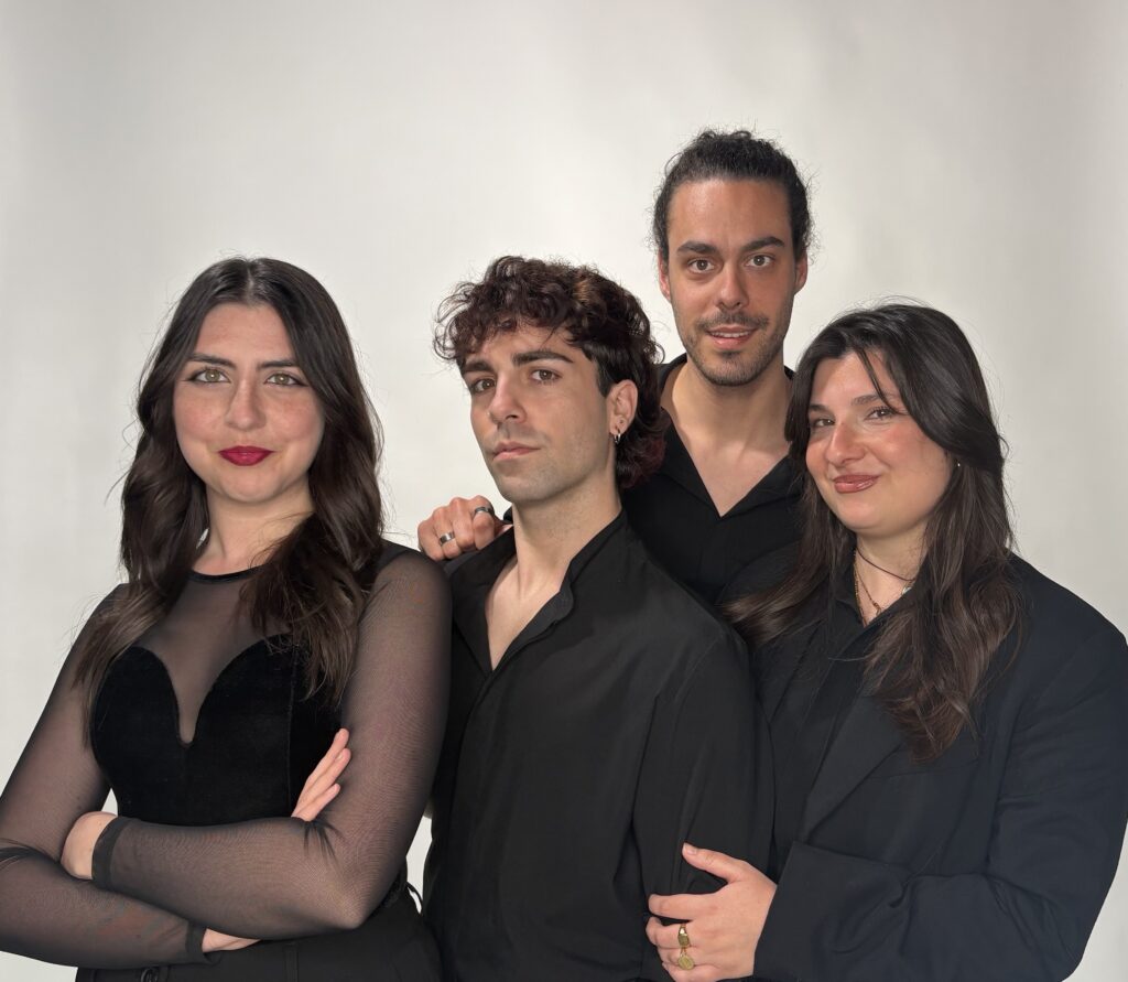 Alessandro Buccolinie il team di Backstage Salon parrucchieri: Alessandro Scatolini, Maria Elena Listanti e Teresa Bellissimo.